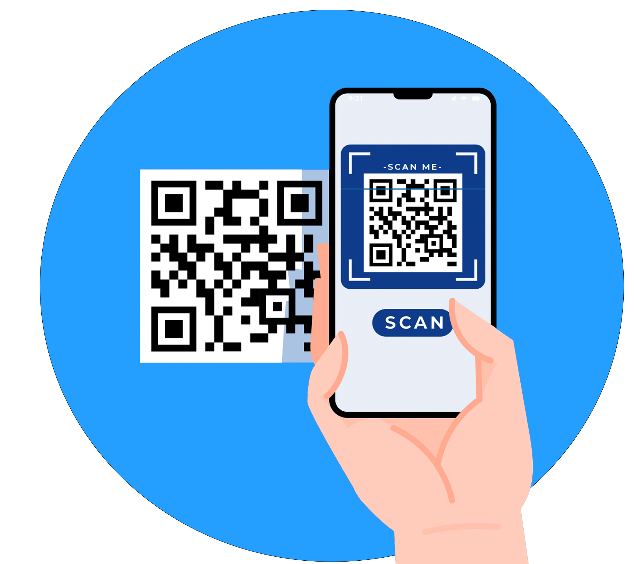 Scan the QR code.