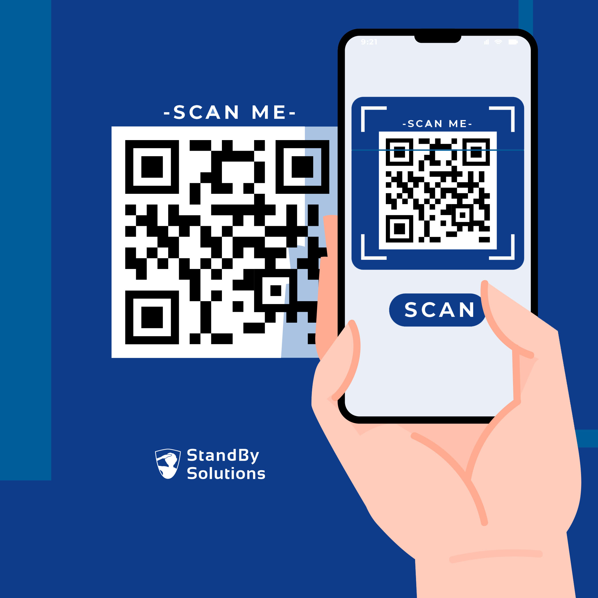 Alarming via QR code makes alarming easier for all employees. Act quickly in case of emergency and scan the QR now.