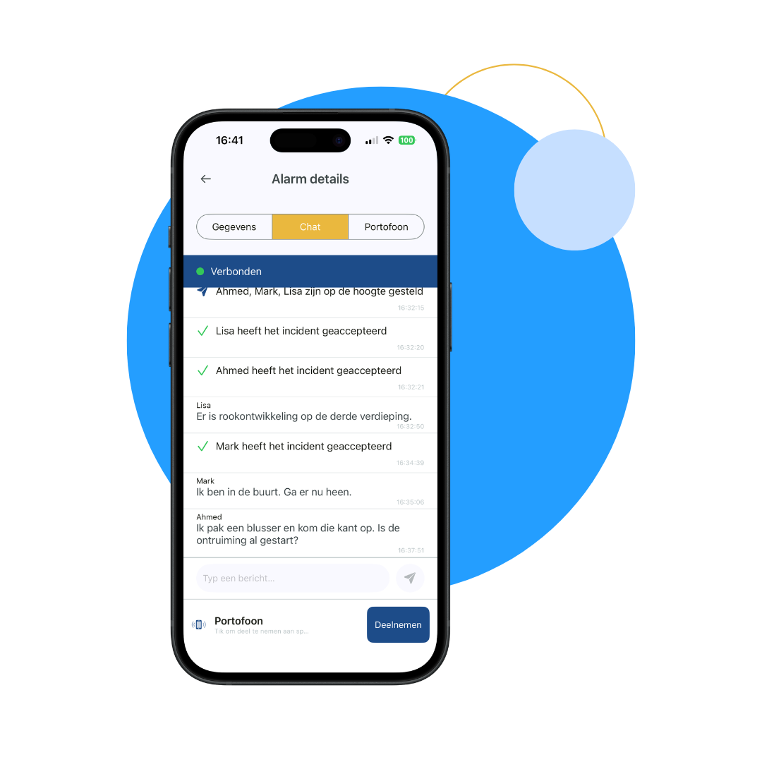 De BHV App chat – StandBy Solutions Chat van De BHV App van StandBy Solutions voor verbeterd incidentmanagement