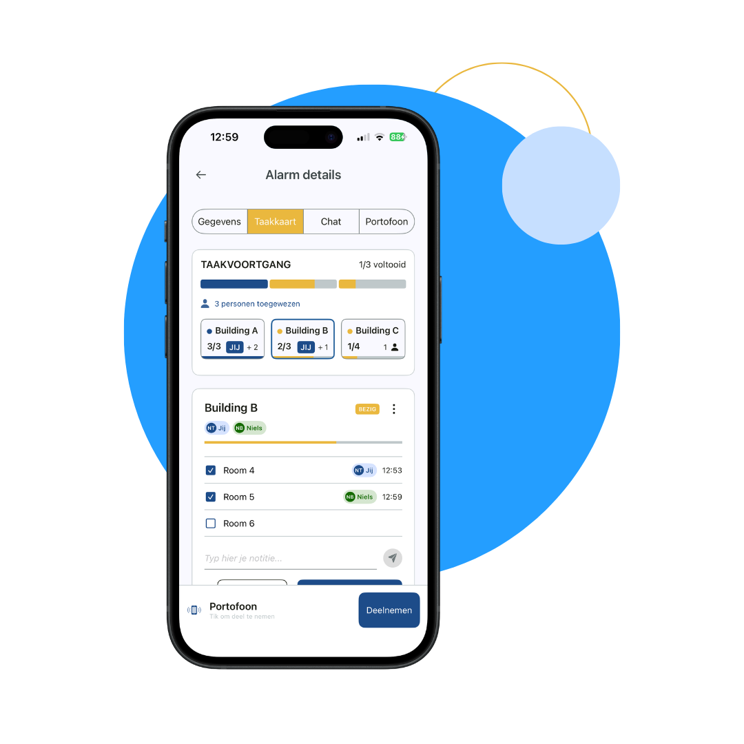 Mockup taakkaart recht bewerkt De BHV App taakkaarten van StandBy Solutions