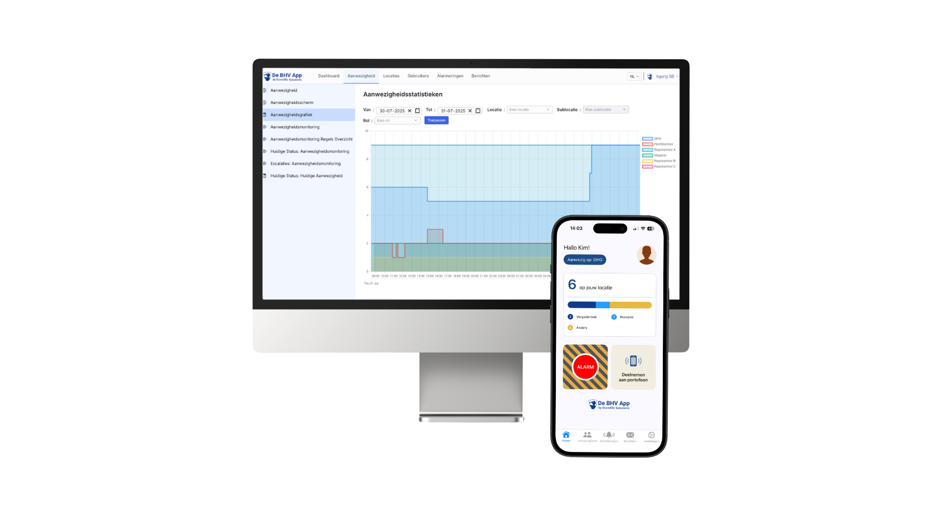 StandBy Solutions bhv app en bhv webapplicatie
