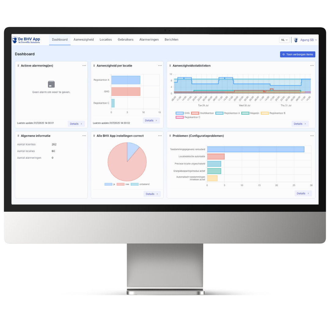 BHV webapplicatie StandBy Solutions