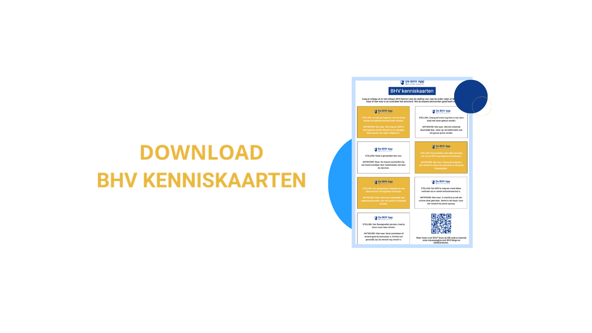 bhv tools - bhv kenniskaarten - StandBy Solutions